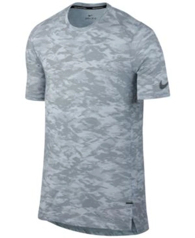 Nike Men's Breathe Elite Printed Basketball T-shirt In Pure Platinum