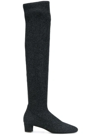 Giuseppe Zanotti Pretty Glitter Sock Boots In Black