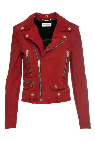 Saint Laurent Jacket In Rosso
