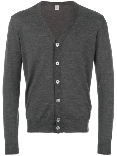 Eleventy Button Up Cardigan In Grey