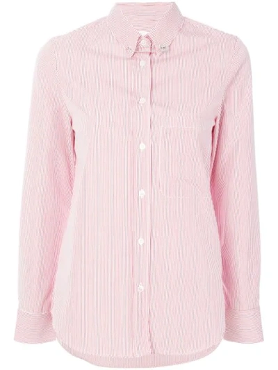 Golden Goose Janice Striped Cotton Shirt In White