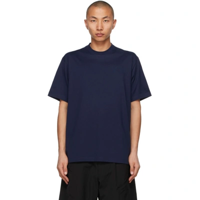 Y-3 Logo-print Cotton-jersey T-shirt In Blue