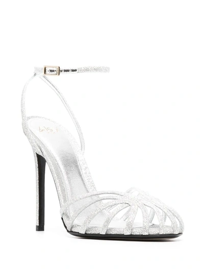 Alevì Gloria 110 Sandals In Silver Glitter In Argento