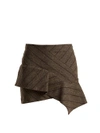 Isabel Marant Kimura Striped Linen-blend Mini Skirt In Tonal-grey