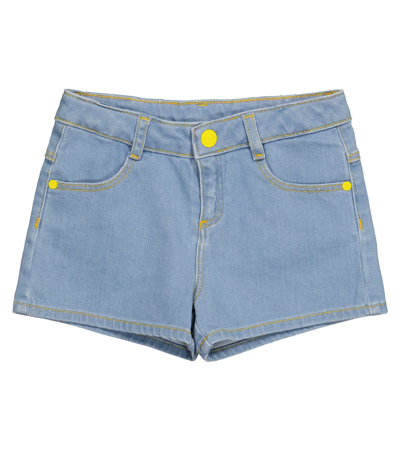 The Marc Jacobs Kids' Snoopy-print Mid-rise Denim Shorts In Blue