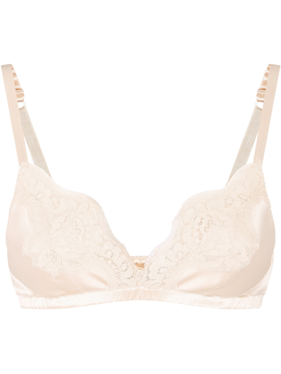 Dolce & Gabbana Lace-trim Bra In Nude & Neutrals