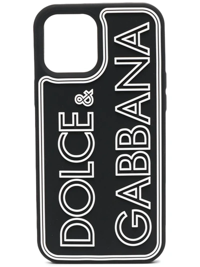 Dolce & Gabbana Iphone 12 Pro Max Logo-print Case In Black