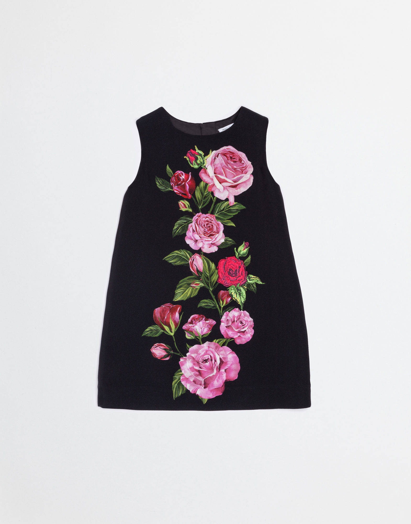 Dolce & Gabbana A-line Dress In Printed Cady With Patch | ModeSens