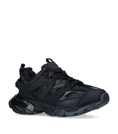 Balenciaga Men's Track Clear Sole Panelled Mesh, Nylon And Woven Trainers In Black