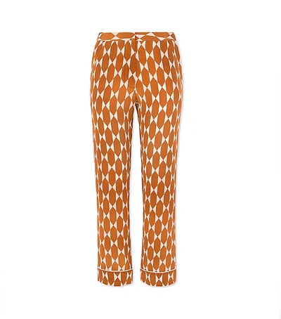 Tory Burch Printed Cropped Trousers In Yellow & Orange
