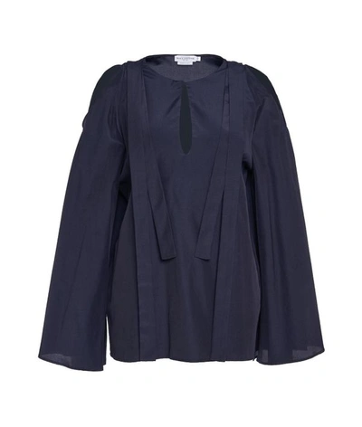 Ballantyne Blouse With Bell Sleeves In Blue