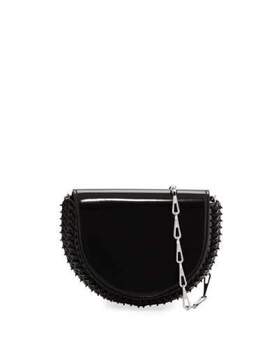 Paco Rabanne 1402 Half Moon Mini Chain Bag In Black