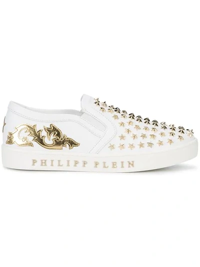 Philipp Plein Slip On "el Paso" In White