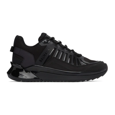 Balmain Black B-trail Sneakers In 0pa Noir