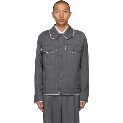 Ader Error Long-sleeve Button-fastening Jacket In Grey