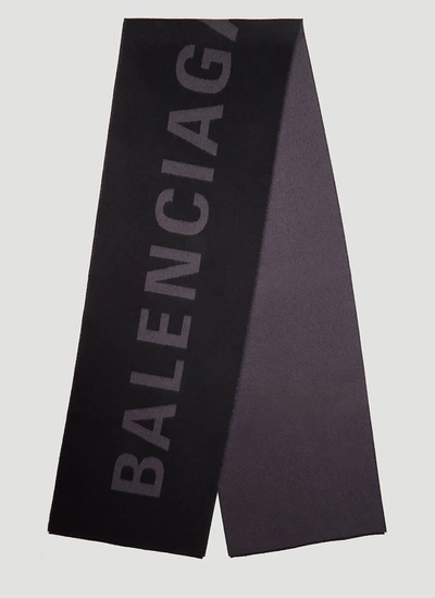 Balenciaga Macro Logo Scarf In Multi