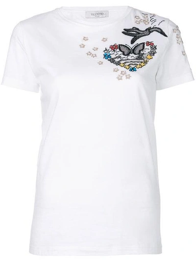 Valentino Sequin T-shirt In White