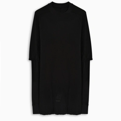 Drkshdw Black Layered Long-line Knit T-shirt