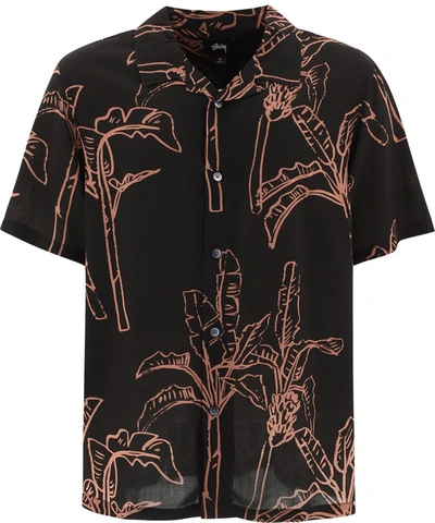 Stussy Stüssy Banana Tree Print Short Sleeve Shirt In Multi