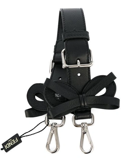 Fendi Bow Detail Bag Strap - Black