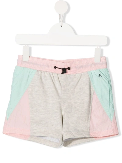 Calvin Klein Kids' Logo-embroidered Shorts In Rose