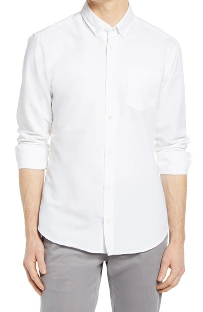 Tact & Stone The Upcycled Oxford Button-down Shirt In White
