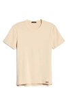 Tom Ford Cotton Jersey Crewneck T-shirt In Nude 1