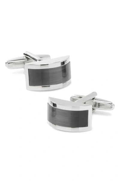 Cufflinks, Inc Cat's Eye Cuff Links In Black