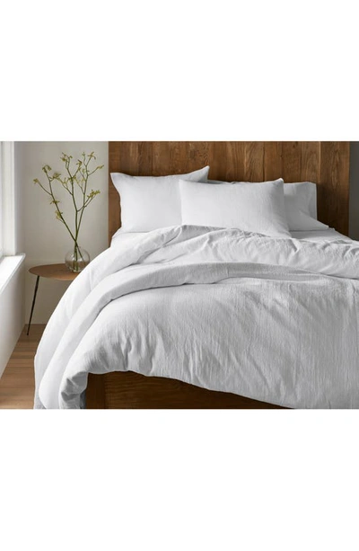 Coyuchi Relaxed Organic Linen Sheet Set In Alpine White