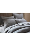 Coyuchi Relaxed Organic Linen Duvet Cover In Charcoal Chambray