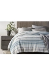 Coyuchi Coast Organic Cotton Duvet Cover In Marine W/grays