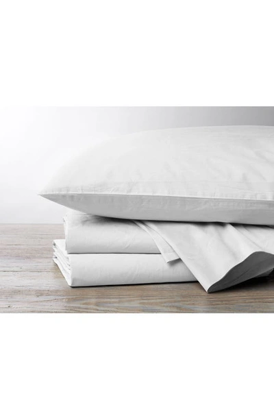 Coyuchi Crinkled Organic Cotton Percale Sheet Set In Alpine White