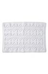 Coyuchi Mosaic Canyon Organic Cotton Bath Mat In Alpine White W/fog