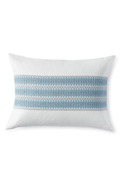 Coyuchi Coast Organic Cotton Sham In Marine W/grays