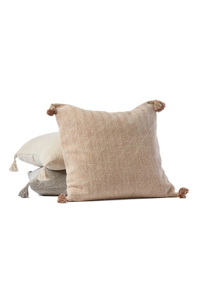 Coyuchi Presidio Organic Pillow Cover In Rust Herringbone
