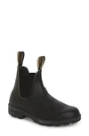 Blundstone Footwear Stout Water Resistant Chelsea Boot In Stout Brown/ Navy Leather