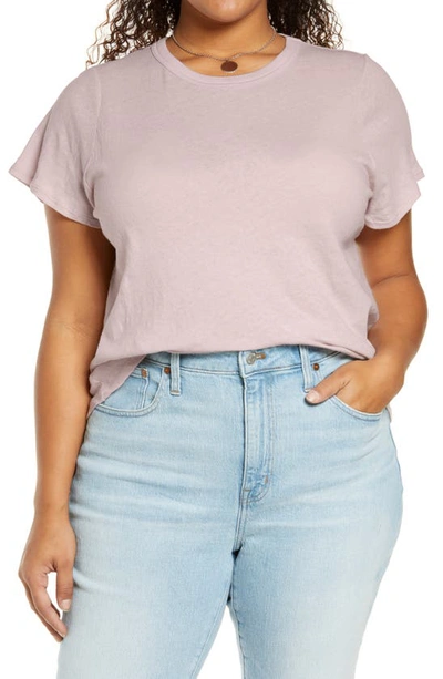 Madewell Perfect T-shirt In Pale Lilac