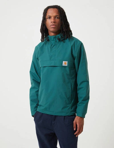 Carhartt -wip Nimbus Half-zip Jacket (fleece Lined) In Green