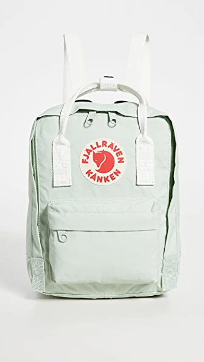 Fjall Raven Kanken Mini Backpack In Mint Green/cool White
