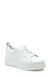 Jslides Noca Platform Lace-up Sneaker In White Leather