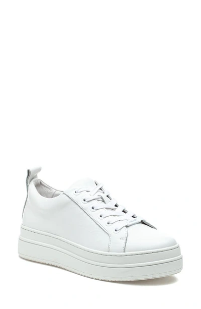 Jslides Noca Platform Lace-up Sneaker In White Leather
