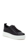 Jslides Noca Platform Lace-up Sneaker In Black Leather