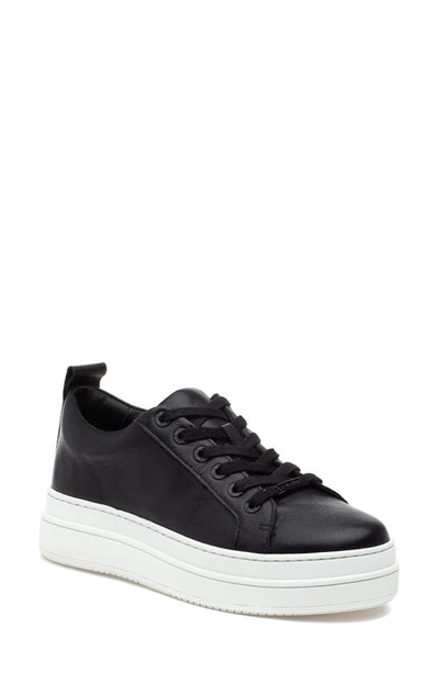 Jslides Noca Platform Lace-up Sneaker In Black Leather