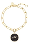 Brook & York Callie Initial Enamel Pendant Bracelet In Gold H