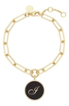 Brook & York Callie Initial Enamel Pendant Bracelet In Gold I