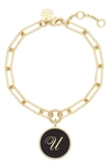 Brook & York Callie Initial Enamel Pendant Bracelet In Gold U