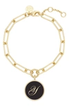 Brook & York Callie Initial Enamel Pendant Bracelet In Gold Y