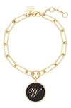 Brook & York Callie Initial Enamel Pendant Bracelet In Gold W