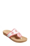 Jack Rogers Women's Jacks Comfort Sandals In White/ Neon Pink