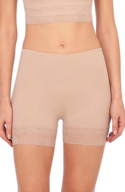 Natori Bliss Perfection 2-pack Lace Trim Shorts In Cafe